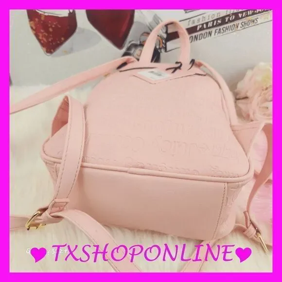 {Juicy Couture} Deboss Macroon Medallion Backpack Pink NWT